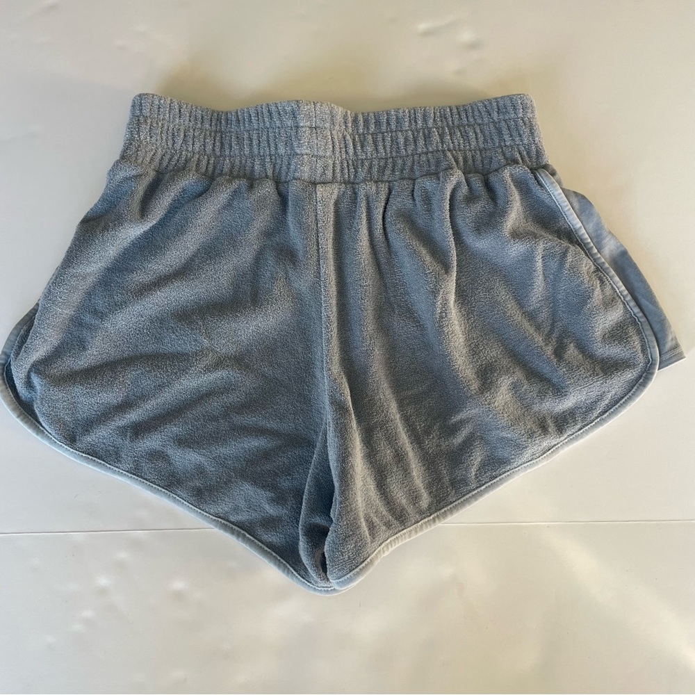 Fabletics Eco Conscious Terry Sweatshorts Blue Women’s Size XS Shorts Pockets - Picture 7 of 10